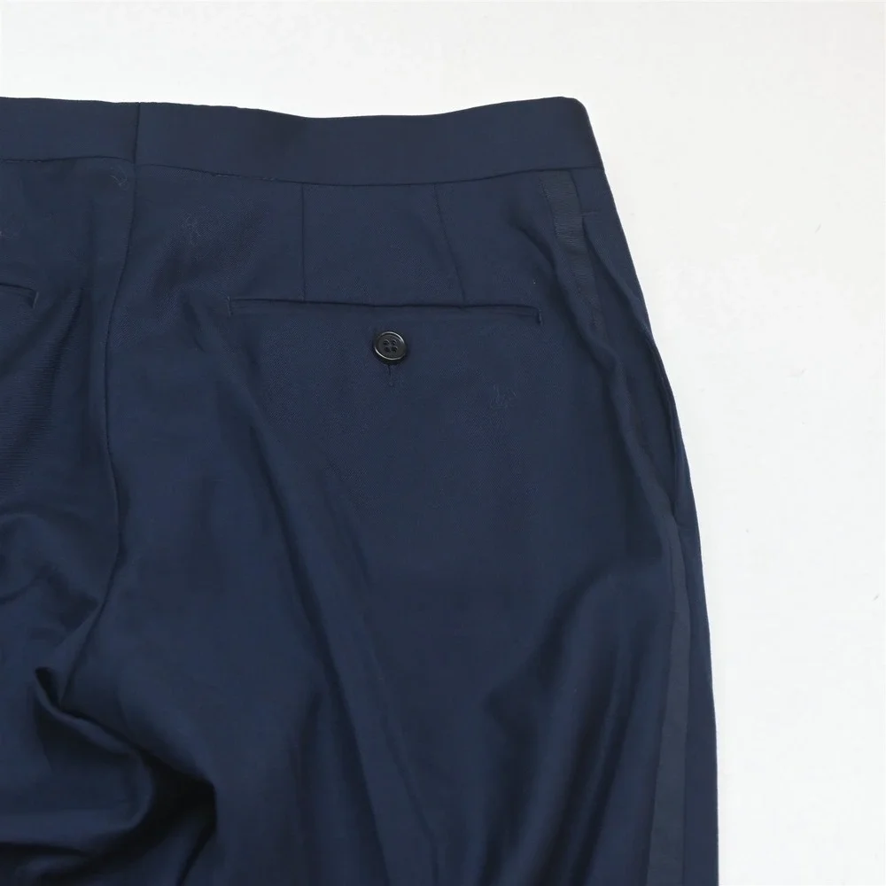 Calvin Klein 36S 28x32 Navy Blue Extreme Slim 100% Wool Mens Jacket Pants Tuxedo